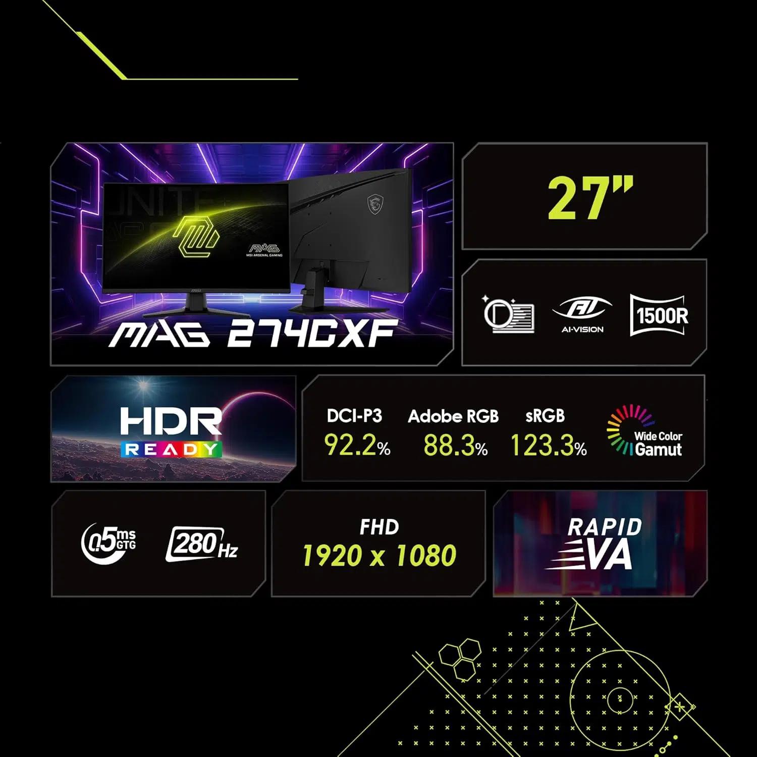 MSI PC 27 Inches-Mag 274CXF