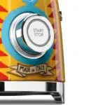 Smeg BLF01DGEU blender front view showing vibrant colors and patterns