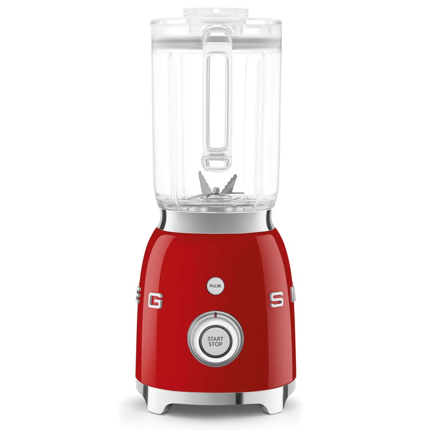Smeg red blender BLF03RDEU Brand view with 1.5 liters capacity jar