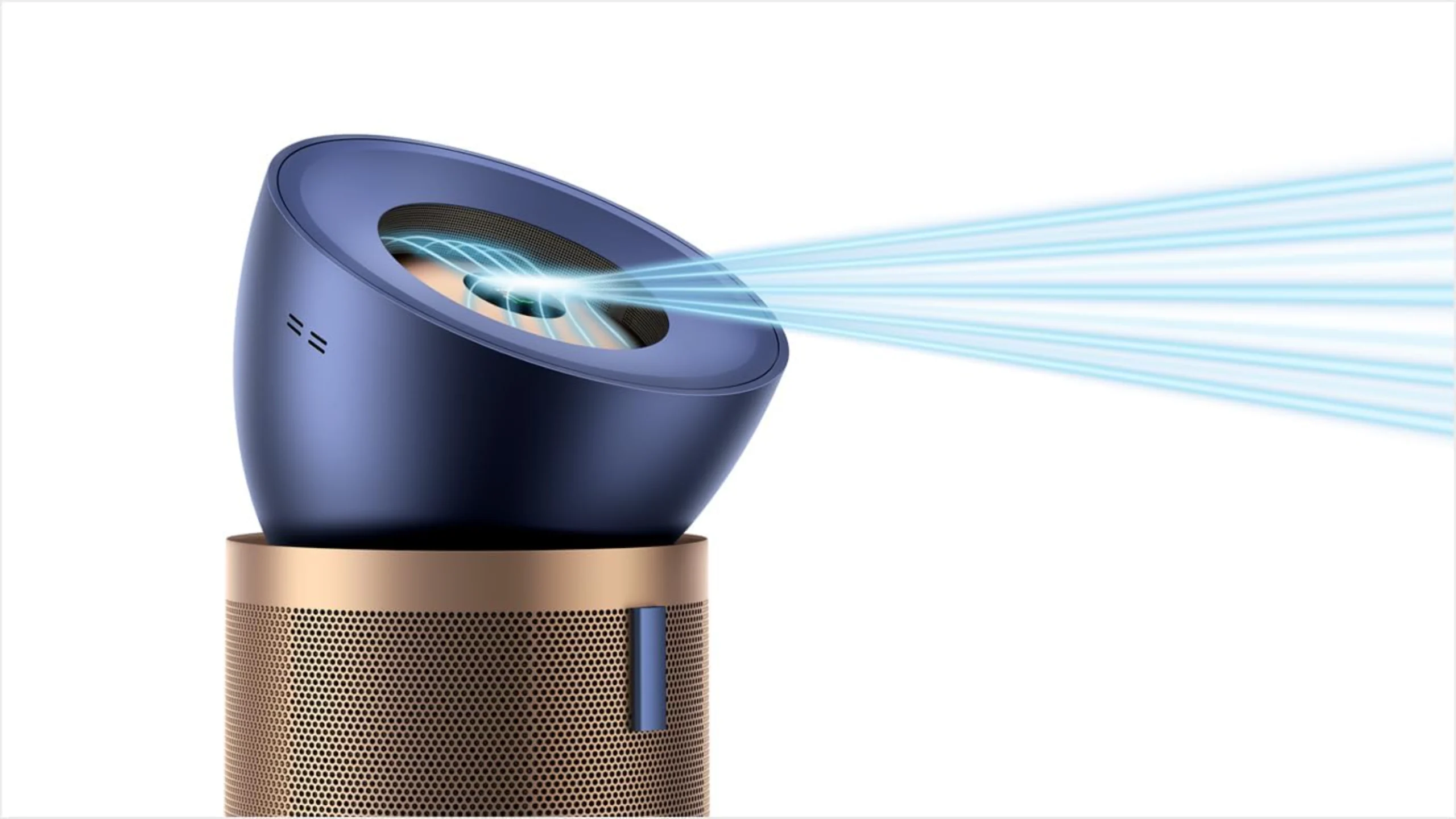 Dyson BP04 air purifier front view showing formaldehyde filtration system