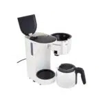 Braun coffee maker KF3100WH white front view with pivot filter basket