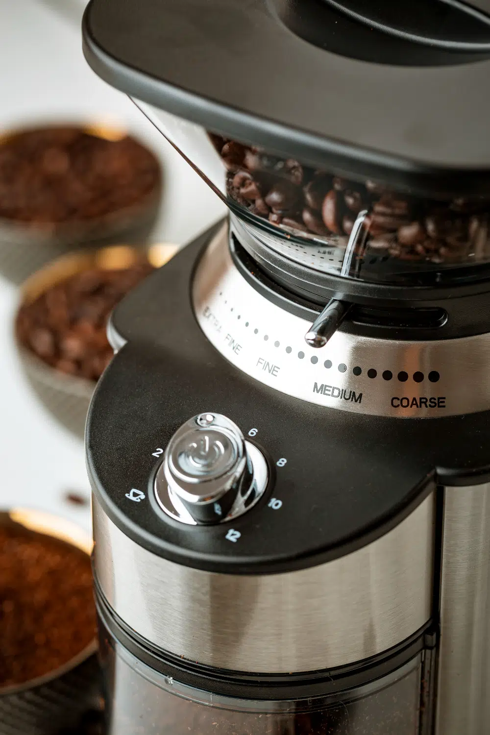 Camry Coffee Grinder CR 4443 with coffee beans