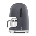 Smeg drip coffee machine DCF02GREU brewing coffee in stylish grey body