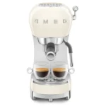 Smeg ECF02CREU espresso machine with steam wand and portafilter