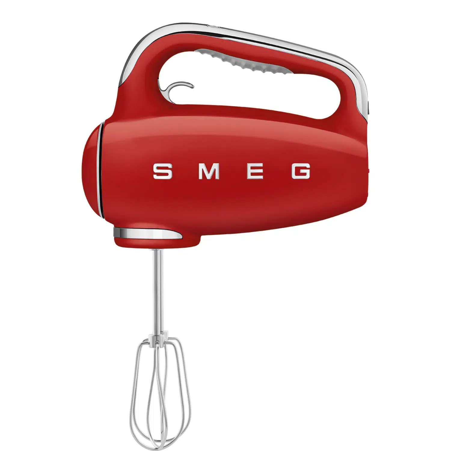 Smeg hand mixer HMF01RDEU front view with red retro design