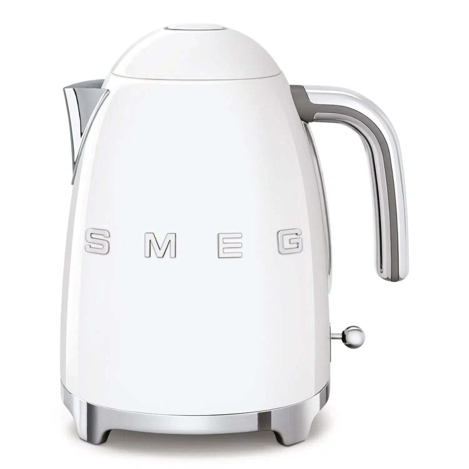 Smeg kettle white KLF03WHEU front view with 1.7-liter capacity