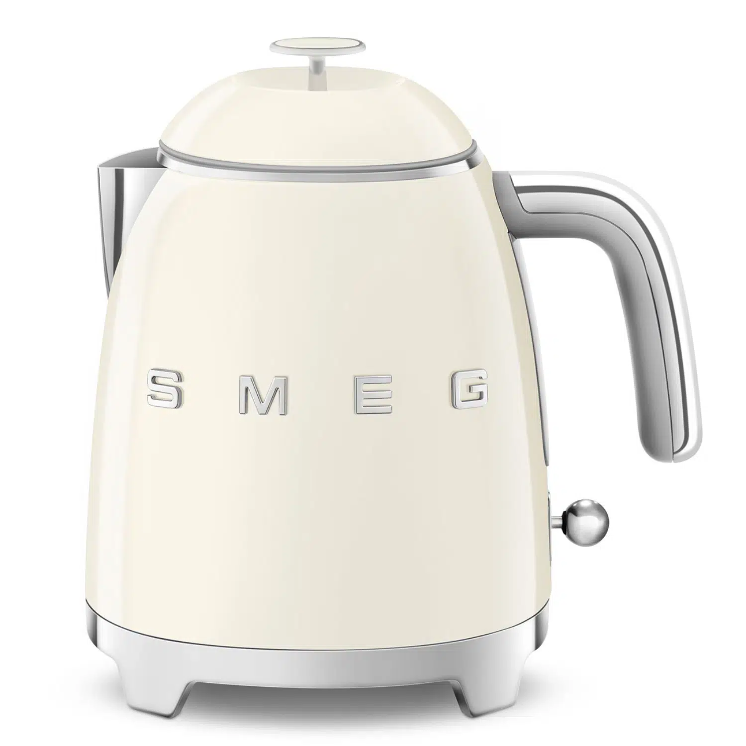 Smeg KLF05CREU cream kettle front view with retro design