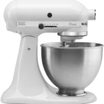 KitchenAid 5K45SSEWH mixer white color with 4.3L bowl front view