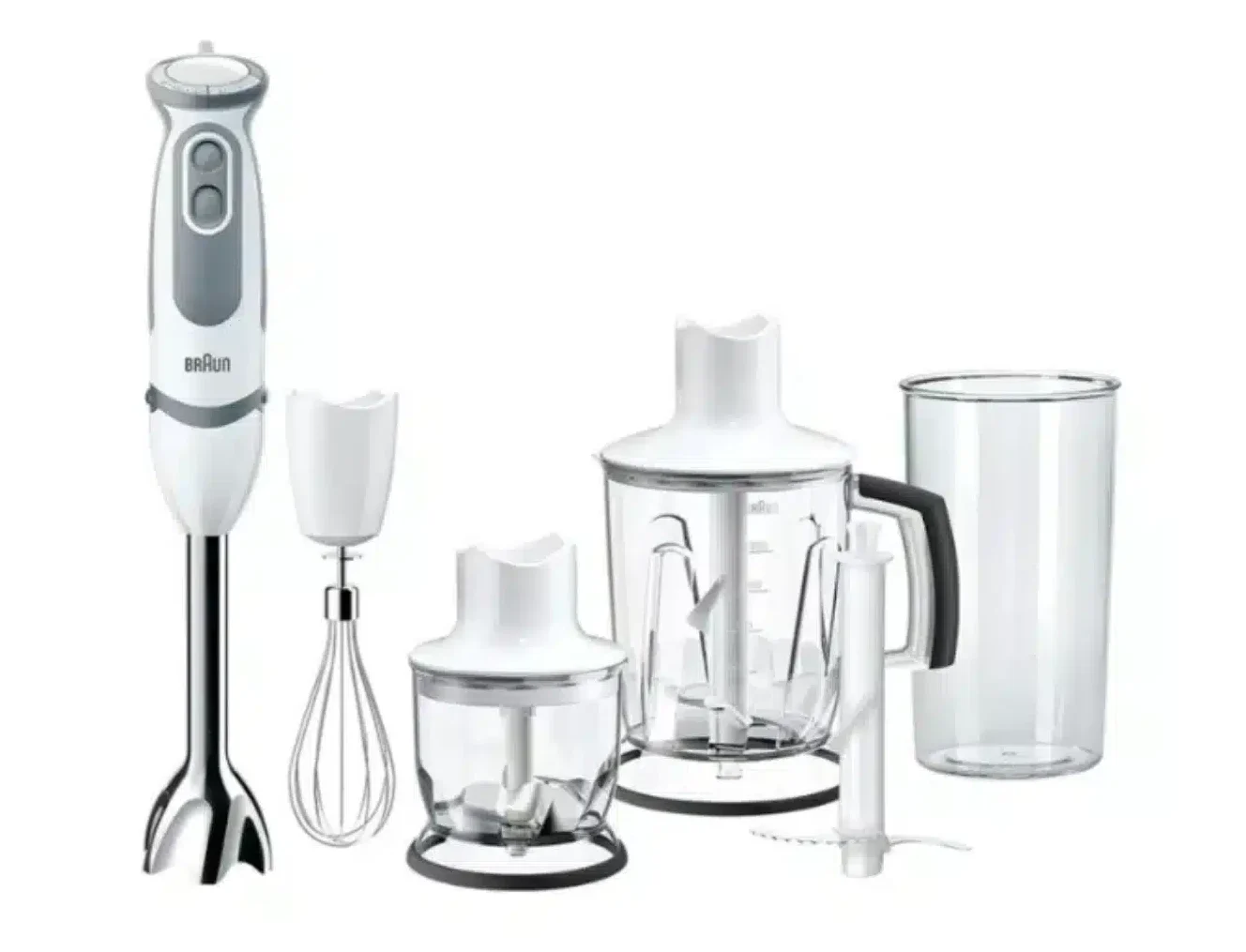 Braun hand blender MQ5245WH front view with ergonomic handle