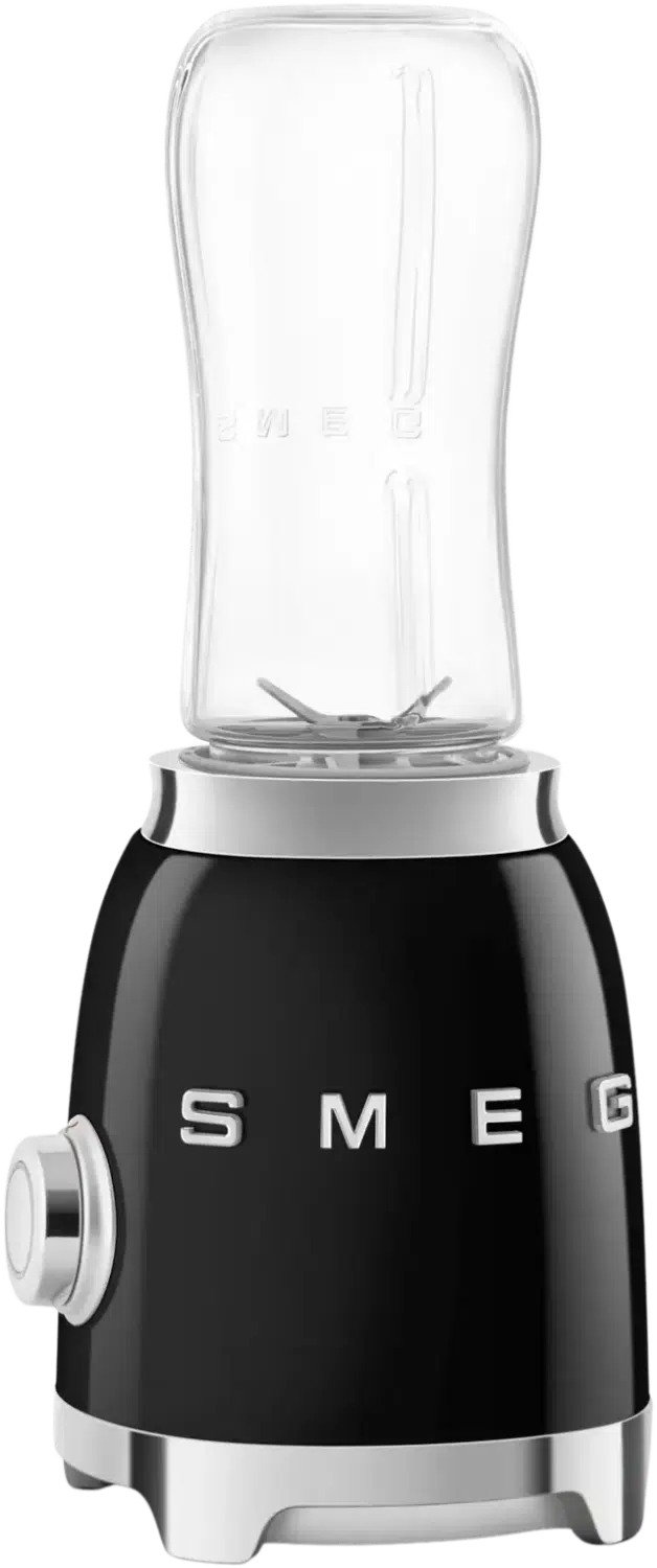 Smeg personal blender PBF01BLEU front view showing compact retro design