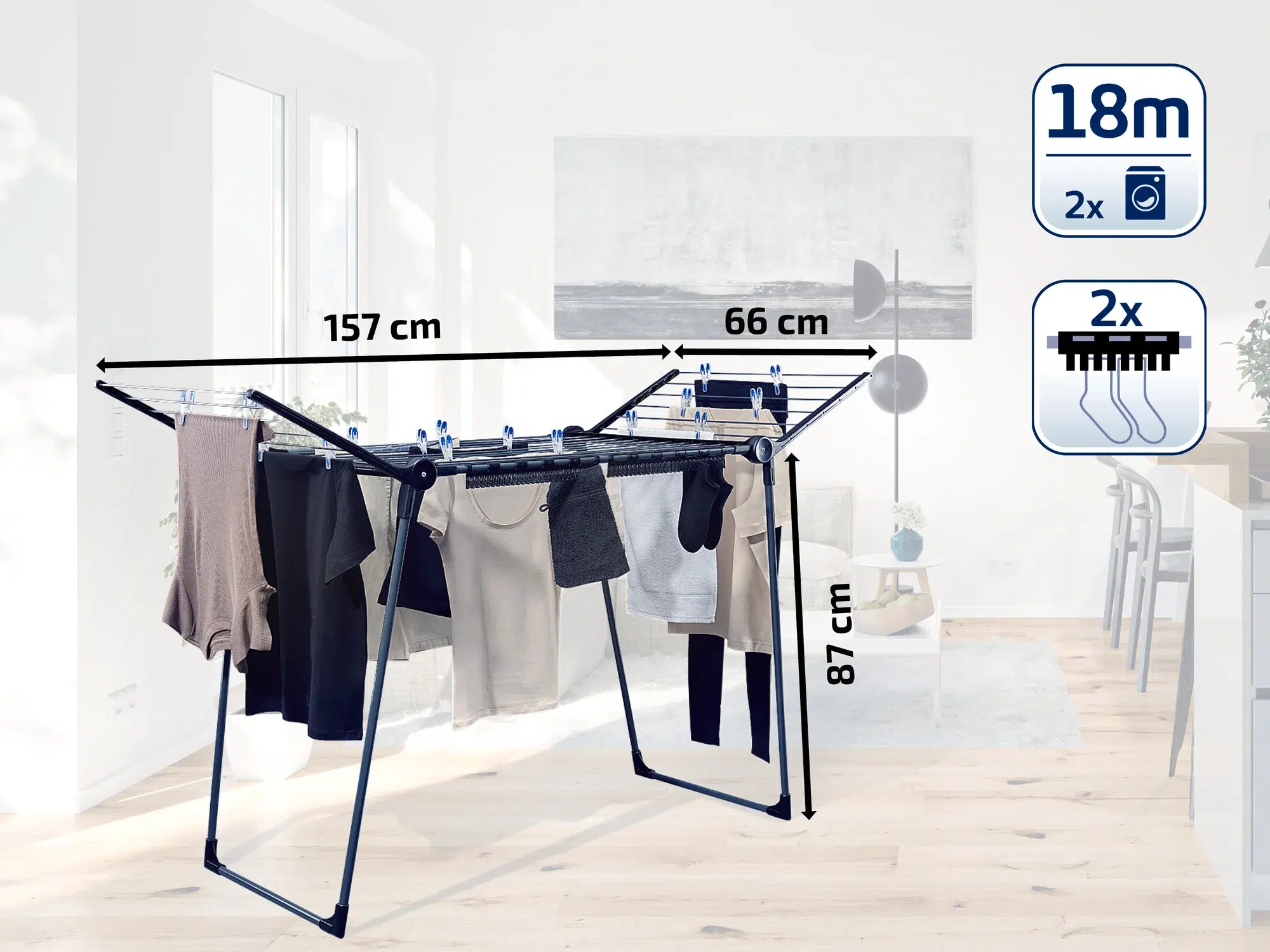 Leifheit Drying Rack-PEGASUS 180 SOLID