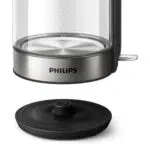 Philips HD9339 glass kettle front view showing water level