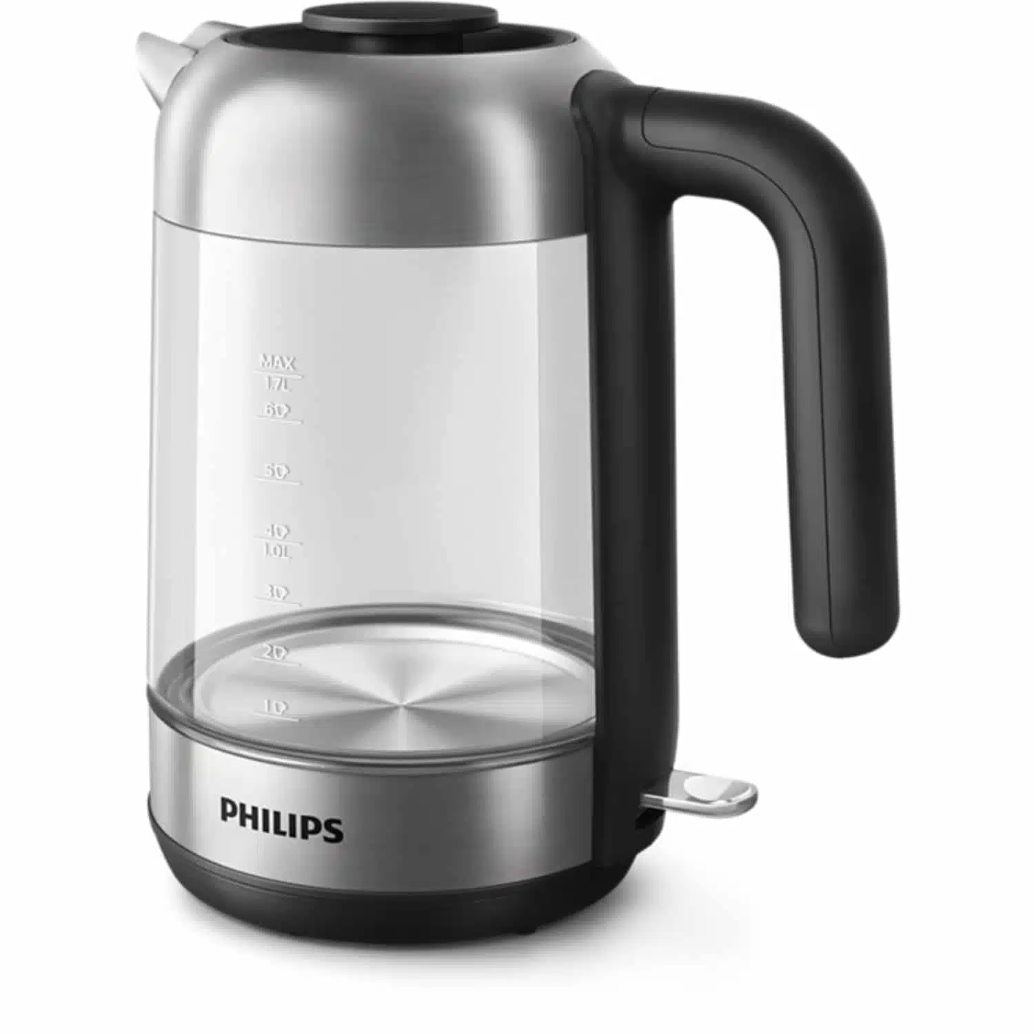 Philips glass kettle HD9339 front view with 1.6L capacity