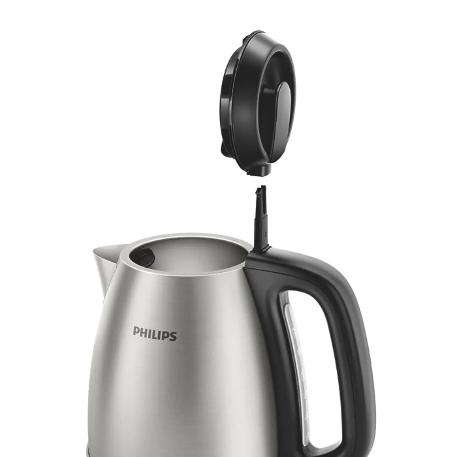 Philips 2200W kettle HD9305/26 top view with wide lid open