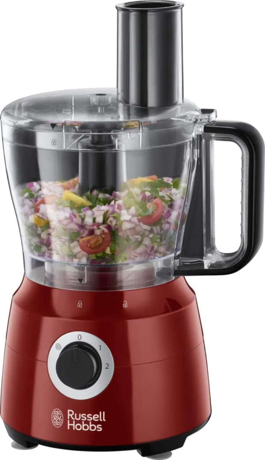 Russell Hobbs RHDAP2473056 food processor front view ready for food prep