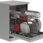 Interior racks of Sharp Dishwasher Q612S.