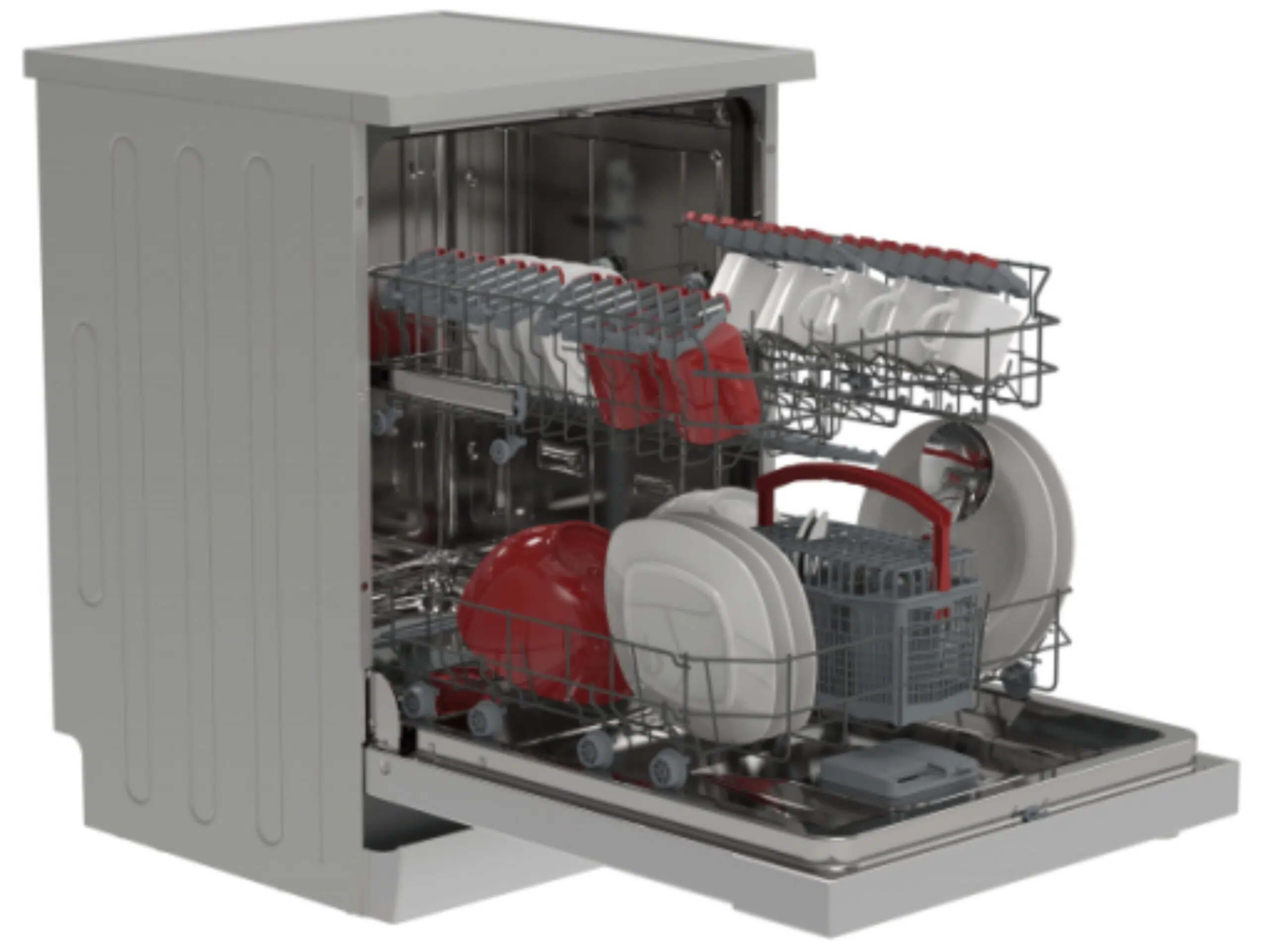 Interior racks of Sharp Dishwasher Q612S.