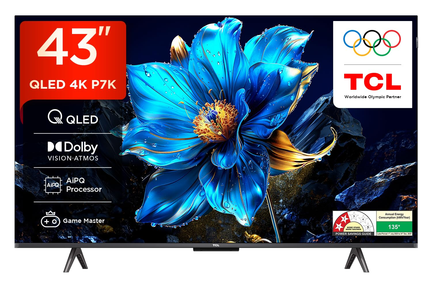 TCL TV QLED Ultra HD 43 Inches-43P7K