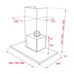 Teka DSH 685 60cm Decorative Hood installed in kitchen