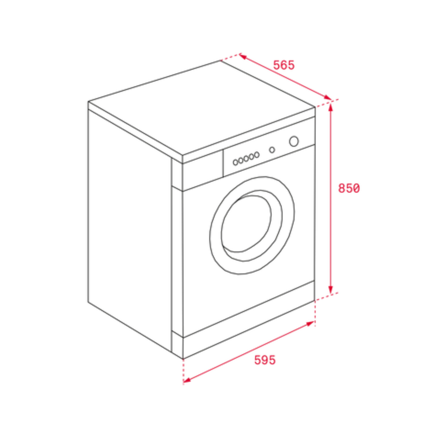 Teka washing machine 9kg capacity drum