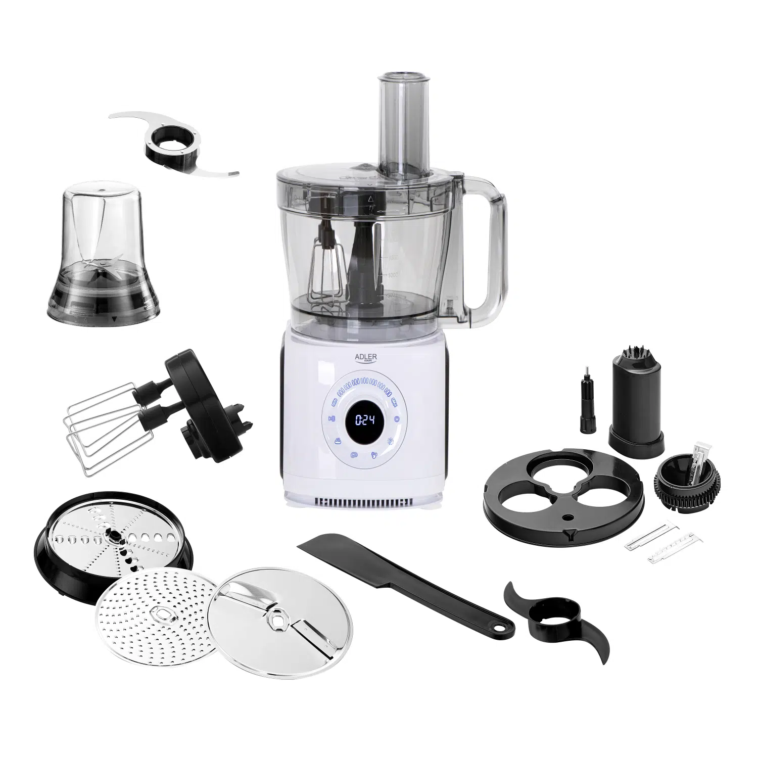 12-in-1 Adler AD 4224 kitchen machine in white and black