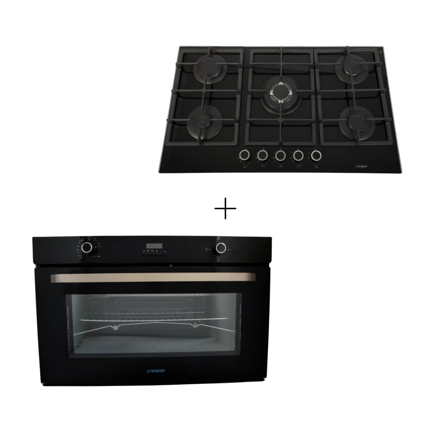 CAMRY 90 cm built in Oven + CAMRY Gas Hob 90cm GLASS BLACK