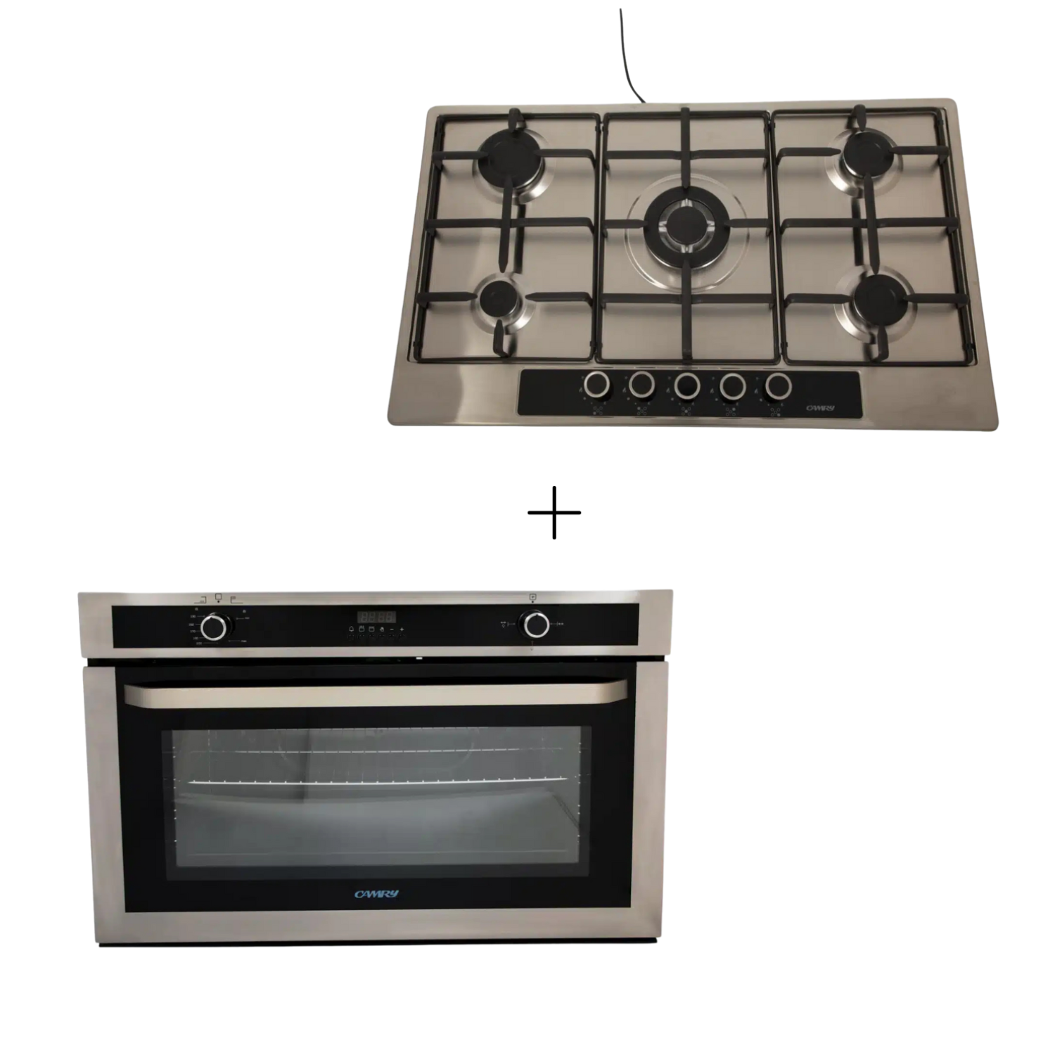 CAMRY 90 cm Built in Oven INOX + CAMRY Built in Hob 90cm INOX