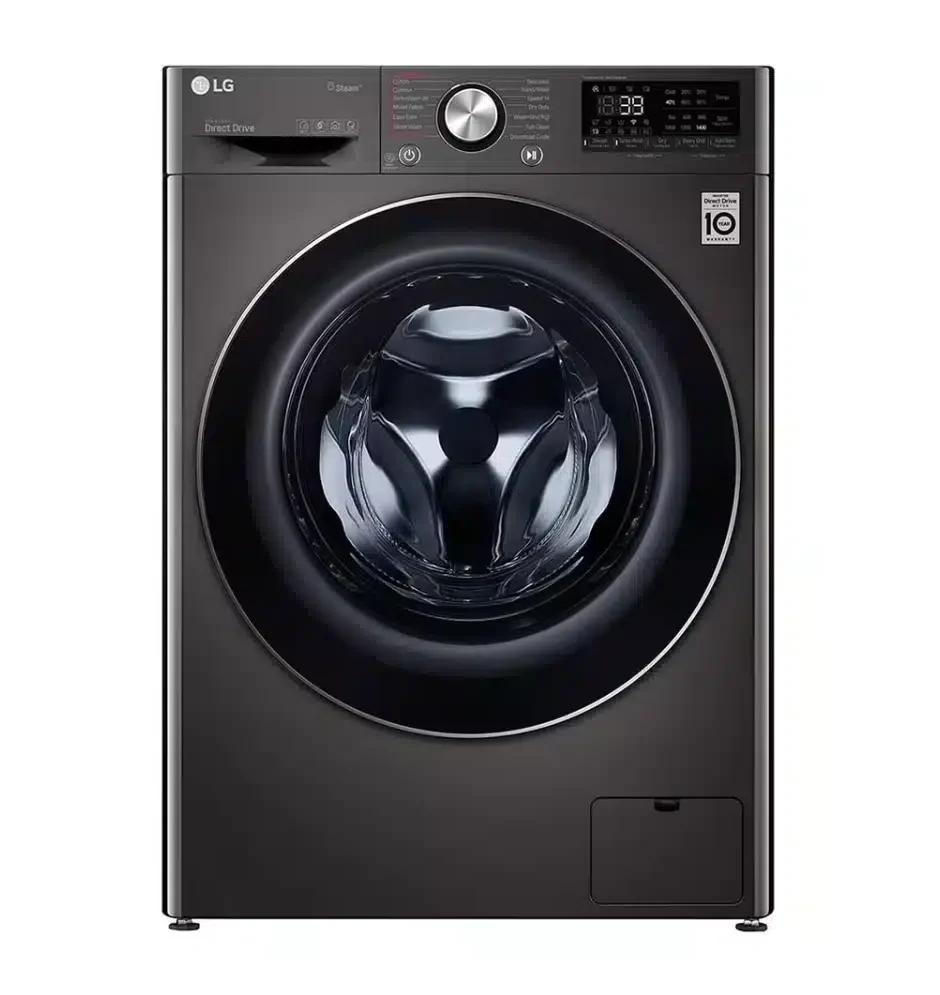 LG washer dryer 9KG LGF4R5VGG2E front view