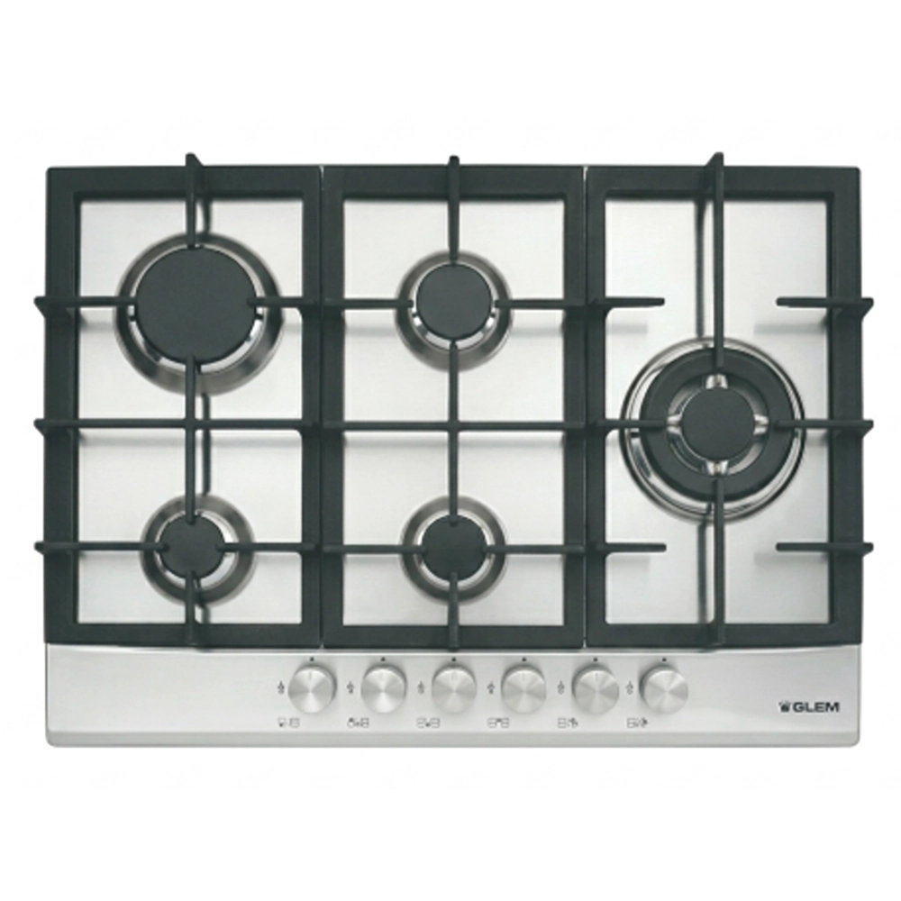 Glem Gas 75 cm Built-in Gas Hob- GTS51HIX
