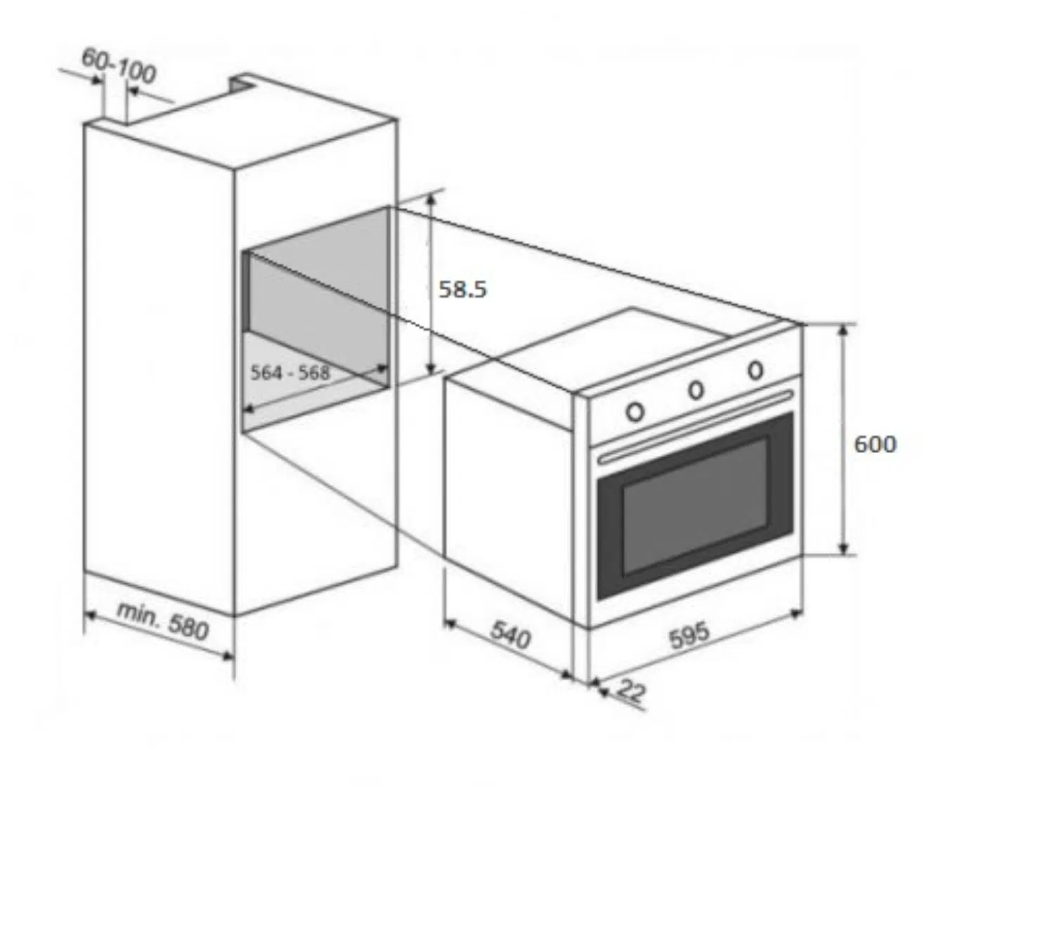 Teka HE 715 electric oven – 60 cm built-in oven