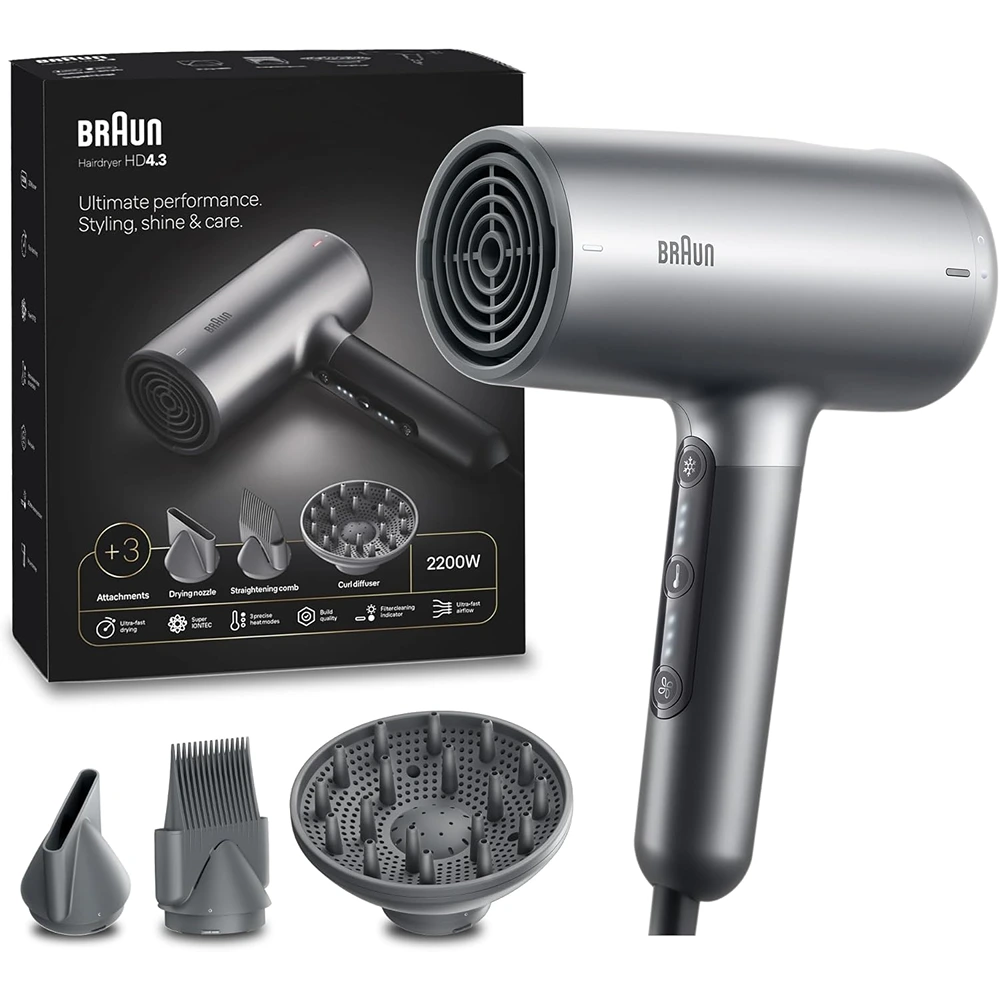 Braun Grey Hair Dryer-BRHD435E