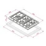 Teka 90 cm Built-In Gas Hob-EX 90.1 5G AI - Image 2