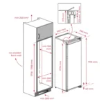 Teka 220L Built-in Upright Freezer- RSF 73350 FI - Image 2