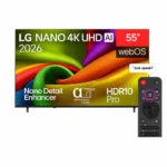 LG TV 55 Inch 4K NANO AI NU85 Smart -55NU850B6LA
