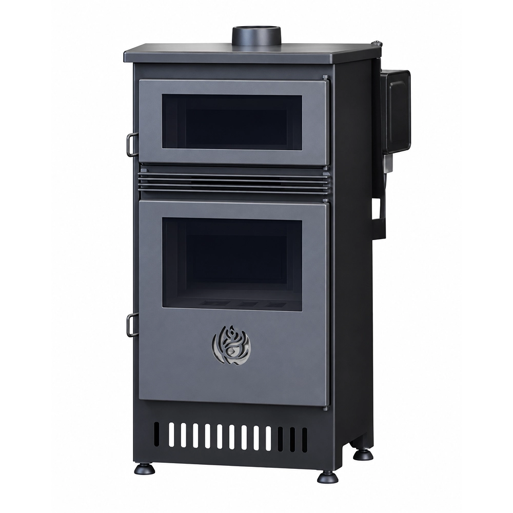 Lily Rose 7117 Diesel Stove Lily 35 cast iron heating stove with decorative rose motif